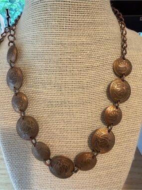 Antique-Style New Zealand Coin Link Necklace